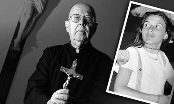 Gabriele Amorth, exorcista del Vaticano, y Emanuela Orlandi