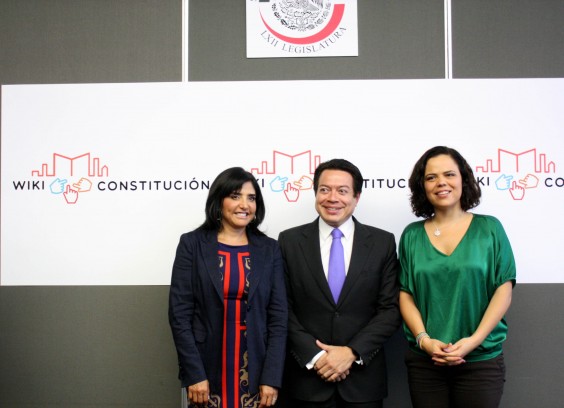 Conferencia de prensa de los senadores Alejandra Barrales, Mario Delgado y Mariana Gómez del Campo. Foto: Ana Esquivel, SinEmbargo