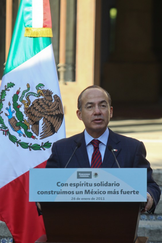 En enero de 2011, el ex Presidente Felipe Calderón promulgó la Ley sobre Refugiados y Protección Complementaria. Foto: Cuartoscuro