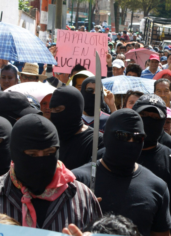 El primer grupo de autodefensa en Tlaxcala. Foto: Cuartoscuro