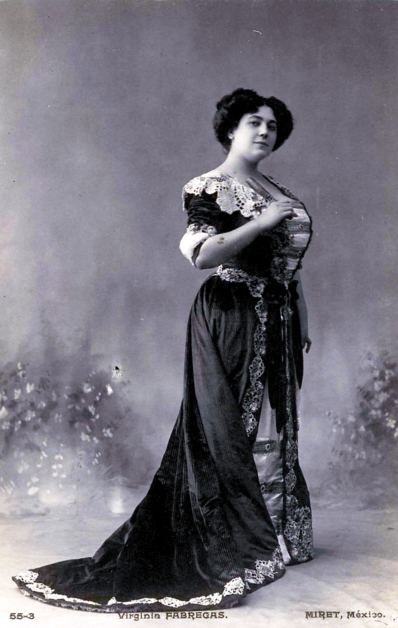 Virginia Fabregas, tarjeta postal de Miret, ca. 1910