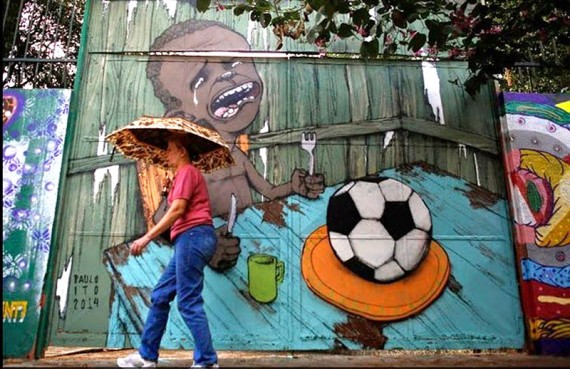 Graffiti paulo ito descontento social contra el mundial de brasil