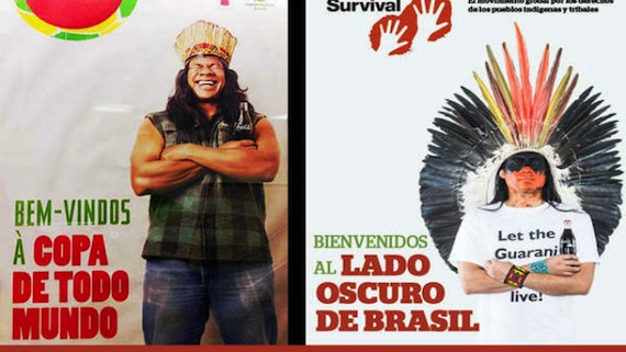 Survival parodió la campaña utilizada por Coca-Cola para defender los derechos de los guaraníes. Foto: Survival