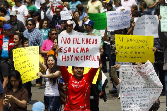 Protesta hoy no circula