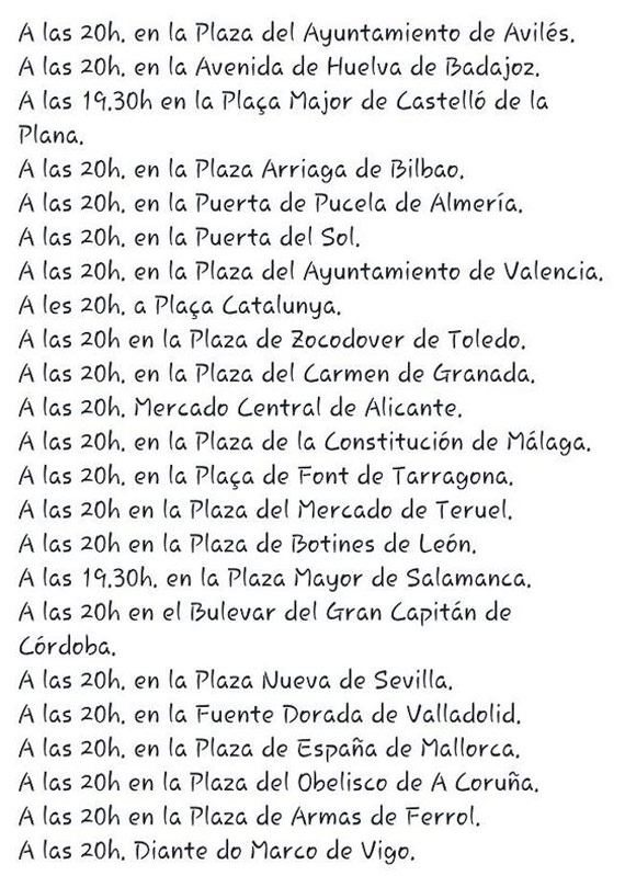 Convocatoria a marchas que circula en redes sociales. Foto: Twitter