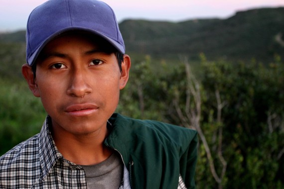 Immigrant Mixtec Farm Workers in a Camp Under the Trees