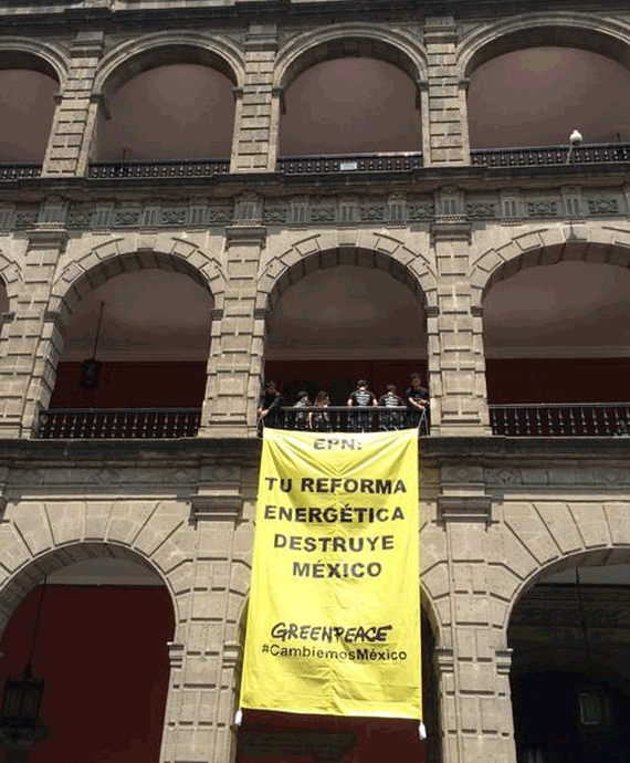 Dentro del Palacio Nacional. Foto: Greenpeace