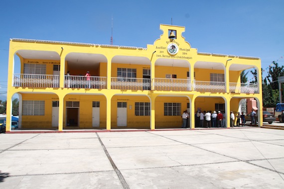 Presidencia de la Junta Auxiliar de San Bernardino Chalchihuapan. Foto: Antonio Cruz, SinEmbargo