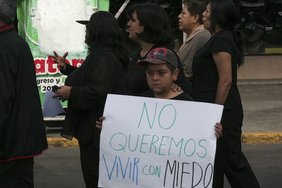 Ciudadanos de Ecatepec exigieron seguridad al gobierno. Foto: Cuartoscuro.