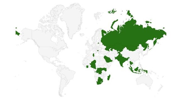 Una Imagen De Los Países Adheridos Al Proyecto Wikipedia Zero Hasta Julio De Foto Ticbeat