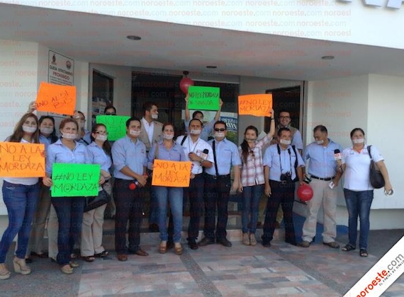 Manifestación de medios contra "Ley Mordaza". Foto: noroeste. 