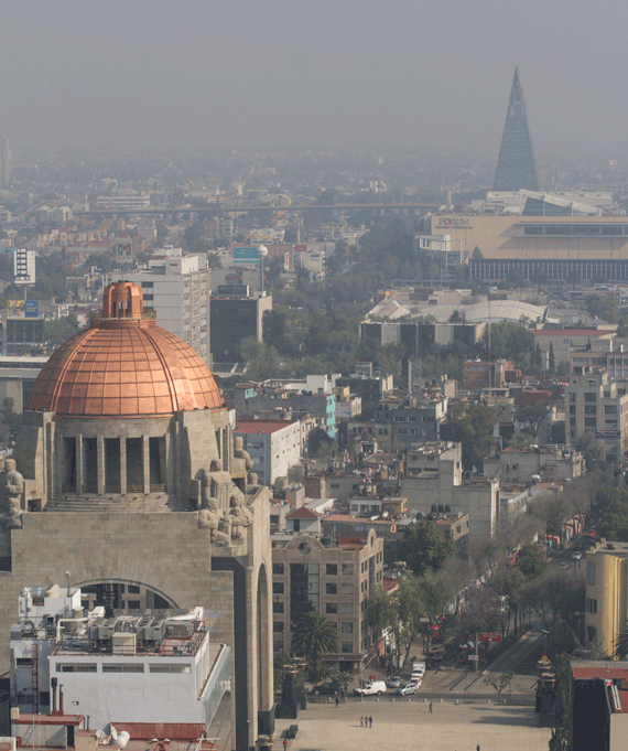 Contaminación del aire alta en febrero de este 2014. Foto: Cuartoscuro