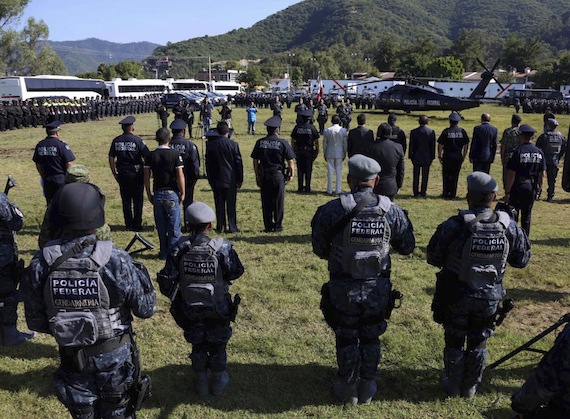 Hace dos semanas el gobierno mexiquense informó que 350 elementos de la recién creada Gendarmería Nacional arribaron al estado. Foto: Cuartoscuro.