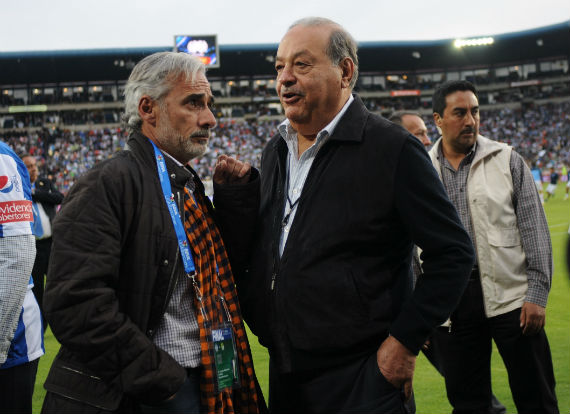 Jesús Martínez Presidente Del Pachuca Y Carlos Slim Foto Cuartoscuro