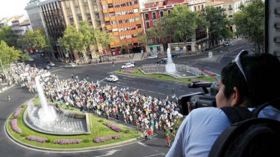 Protesta En Valladolid Del De Septiembre Del Para Detener La Práctica Foto Twitter partidopacma