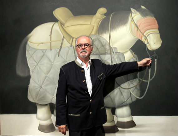 El pintor presentó su libro sobre toros en Nueva York. Foto: EFE