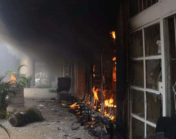 La Alcaldía de Iguala fue incendiada en días pasados. Foto: Cuartoscuro