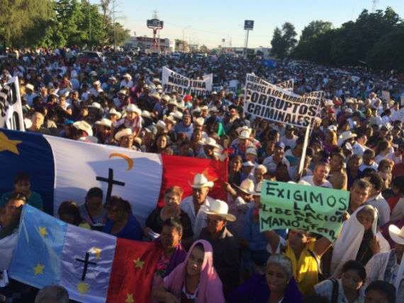 Miles De Sonorenses Marcharon Para Exigir La Liberación De Dos Líderes Yaquis Y La Destitución Del Gobernador Foto Cortesía Rebeca Villanueva