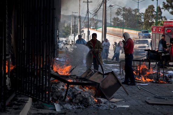 Protestas violentas en Guerrero. Foto: Cuartoscuro. 