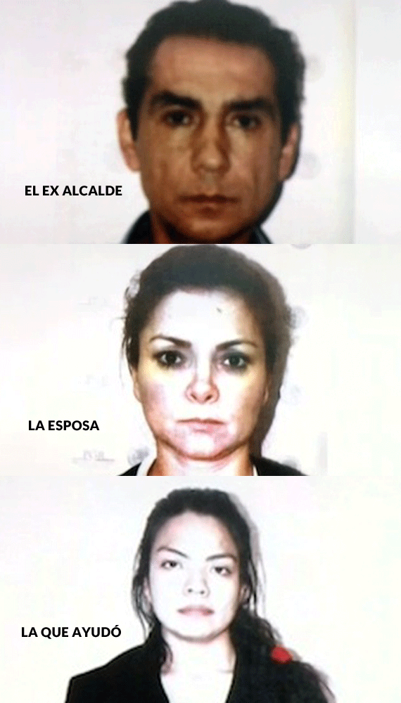 Los tres detenidos. Imágenes tomadas de la televisión