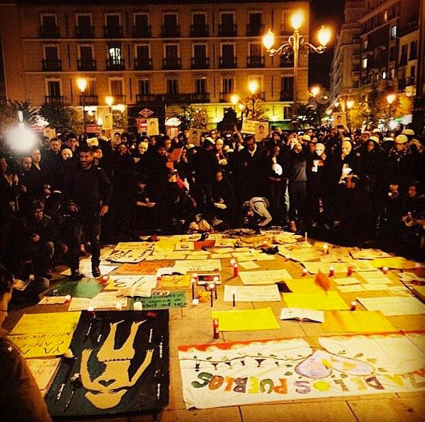 Protesta en Madrid. Foto de: twitter.