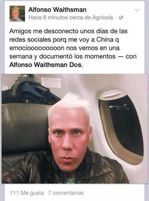 Tras las críticas recibidas en las redes sociales Alfonso Waithsman borró sus publicaciones. Foto: Facebook.