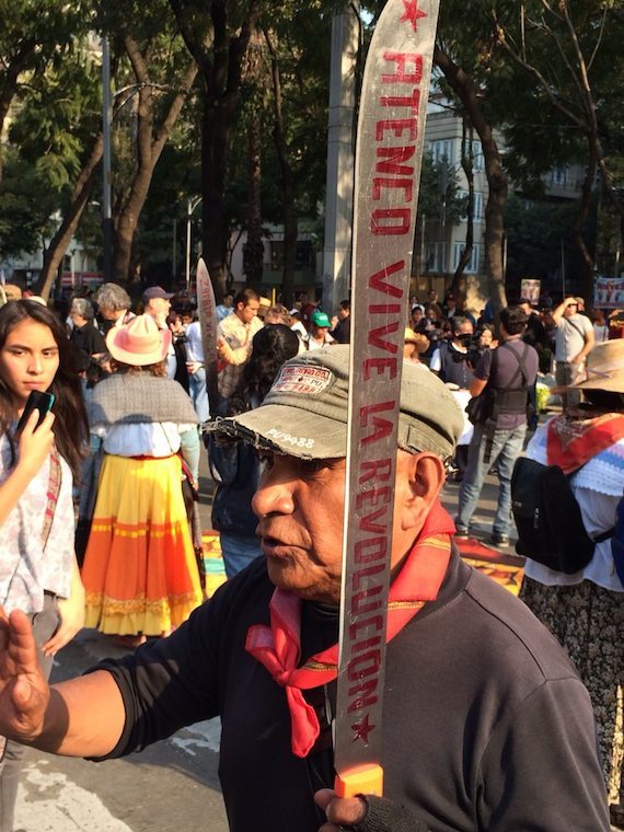 Ignacio Del Valle, del Frente Popular en Defensa de la Tierra (FPDT). Foto: Sandra Rodríguez, SinEmbargo