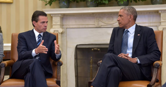 El Presidente Enrique Peña Nieto con su homólogo Barack Obama. 