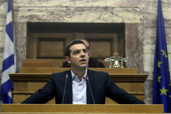 El líder de Syriza, Alexis Tsipras, quien hoy es el Primer Ministro griego. Foto: EFE.