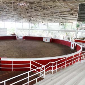 Arena techada en que se practicaban los jaripeos. Los autodefensas aseguran que no existe un lugar similar en todo Michoacán. Foto Humberto Padgett SinEmbargo.