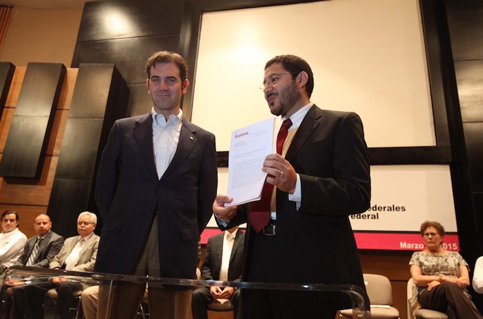 Lorenzo Cordova y Martí Batres. Foto: Twitter @INEMexico