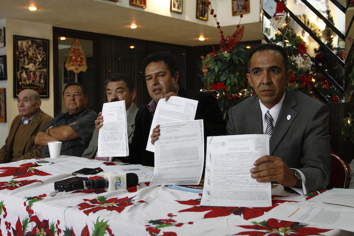 Alfredo Atayde gerente general del Circo Atayde Hermanos; José Guillermo Vazquez Gonzalez, fundador del Circo Hermanos Vázquez ; Armando Cedeño Alvarez de la Unión de Circos y Luis Manuel Torres, representante legal de la Unión Nacional de Empresarios y Artistas de Circo. Foto: Cuartoscuro/Archivo.