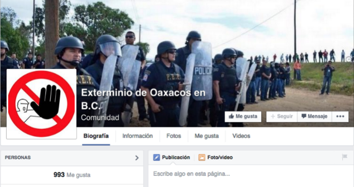 El grupo que se ha mantenido activo, contiene publicaciones de fotos, videos, así como comentarios xenófobos y discriminatorios contra los jornaleros, a partir del del conflicto laboral que surgió desde mediados de marzo pasado. Foto: Facebook