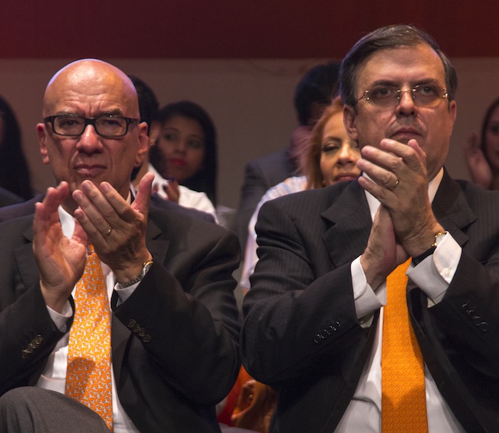  Dante Delgado, Dirigente Nacional de Movimiento Ciudadano en compañía de Marcelo Ebrard Candidato Plurinominal a Diputado Federal. Foto: Cuartoscuro.