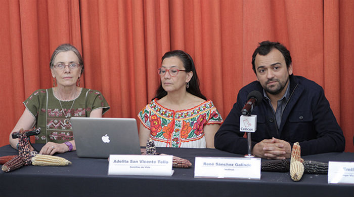 Representantes de la demanda colectiva contra el maíz transgénico. Foto: Cencos. 