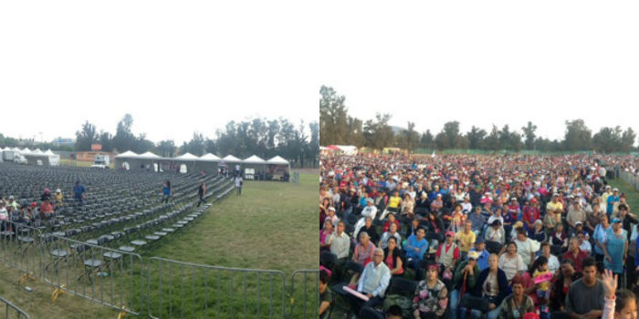 Antes Y Después De La Llegada De Amlo Al Arranque De Morena En Iztapalapa Foto Francisco Cañedo Sinembargo