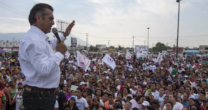 El Candidato Jaime el Bronco Rodríguez Durante Un Evento El De Mayo En El Municipio Benito Juárez Nuevo León Foto Cuartoscuro