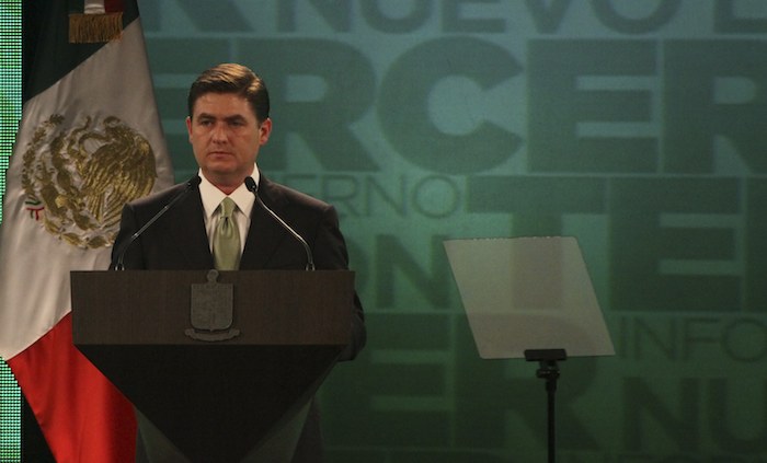 Rodrigo Medina De La Cruz Durante Un Informe De Su Gubernatura En Octubre Del Foto Cuartoscuro