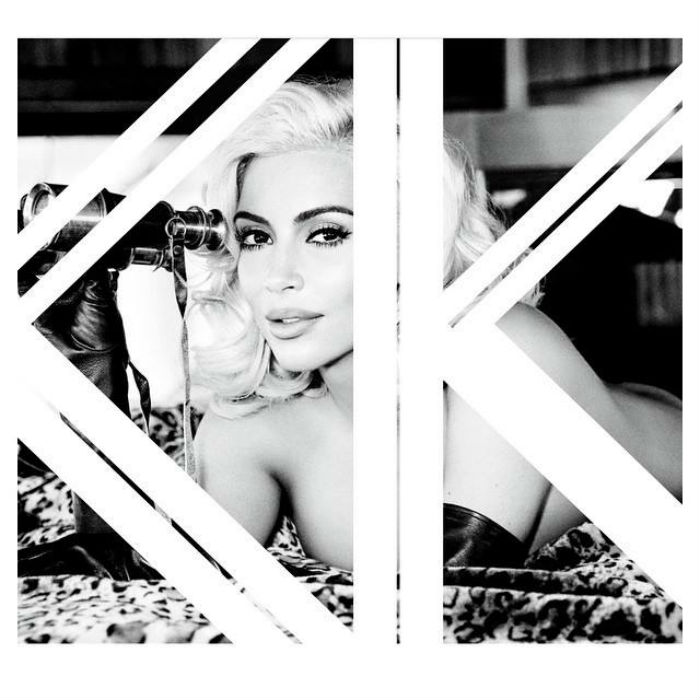 Kim Kardashian cual Marilyn Monroe para Vogue Brasil. Foto: Facebook