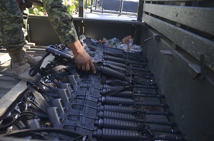 De 2010 a 2013 México incautó 115 mil 553 armas, un promedio de 28 mil 885 al año. Foto: Cuartoscuro.