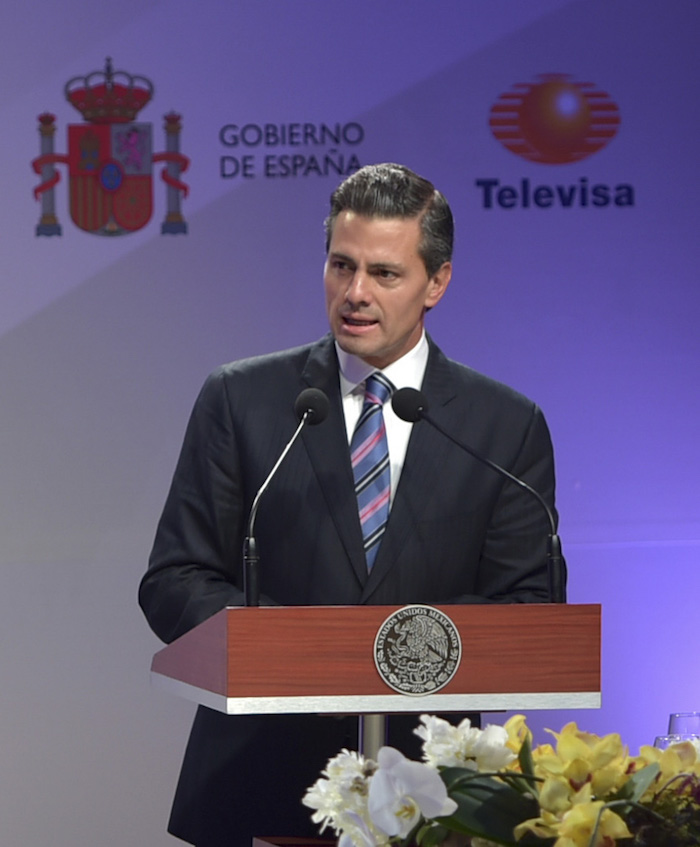 Peña Nieto en el el Tercer Foro de la Comunicación. 08 de diciembre de 2014. Foto: Cuartoscuro.