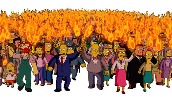 La Springfield Angry Mob La Masa Enfurecida Que Aparece En La Película De Los Simpson Foto th Century Fox