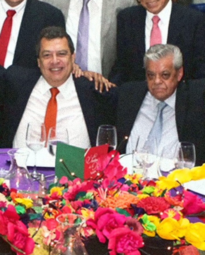 Los ex gobernadores de Guerrero Aguirre Aguirre y Rubén Figueroa. Foto: Gobierno de Guerrero