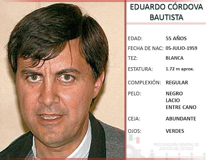 Eduardo Córdova está entre los más buscados de la Procuraduría del Estado. Foto: Procuraduría de San Luis Potosí.