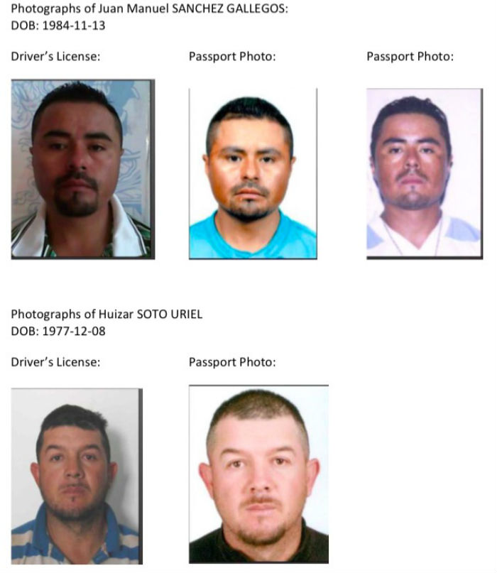 Fotos De Juan Manuel Sánchez Gallegos arriba Y Huizar Soto Uriel abajo Dos De Los Cuatro Hombres Que Presuntamente Desaparecieron El De Junio Imagen Rcmp