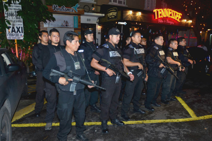 Operativo desplegado en la colonia Condesa de la Ciudad de México desde el fin de semana pasado. Foto: Cuartoscuro