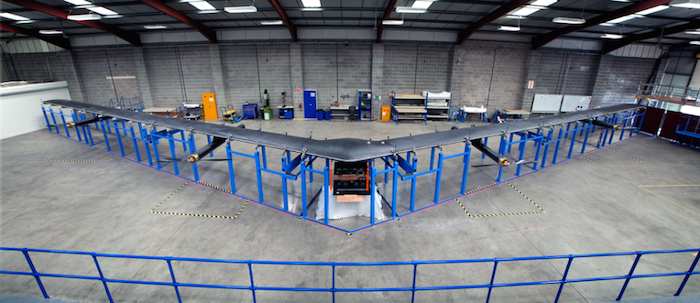 El dron gigante de Facebook puede volar a una altura de hasta 27.5 kilómetros, anunció la empresa. Foto: newsroom.fb.com