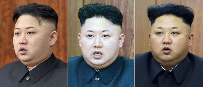 Una cosa es cierta: las cejas de Kim Jong-un están desapareciendo. Collage de The Independent, con fotos difundidas por el Gobierno de Norcorea 