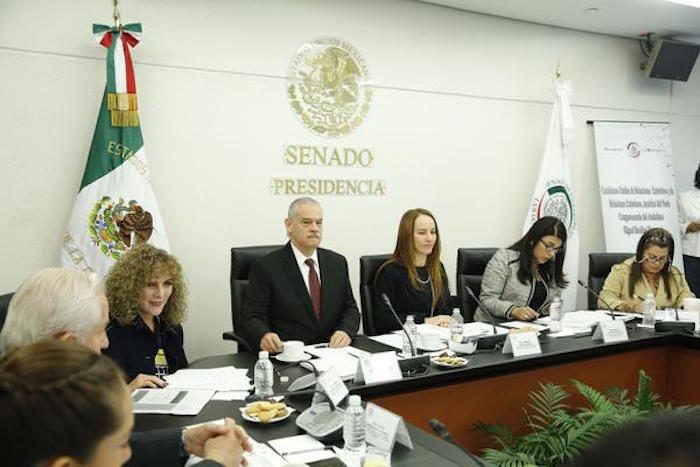 Miguel Basañez en la comparecencia. Foto: Senado.