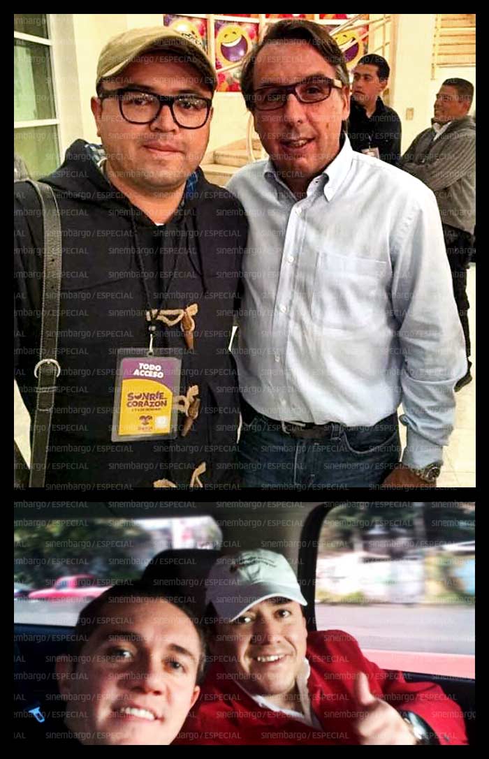 Arriba El Empleado De Televisa Junto a Emilio Azcárraga En Una Foto Que El Primero Presumía ya La Eliminó En Redes Sociales Abajo Adrián Rubalcava Y Alejandro Emiliano Zapata